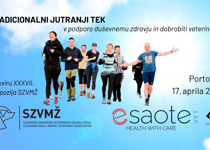 Vabilo na Jutranji tek v podporo duševnemu zdravju in dobrobiti veterinarjev